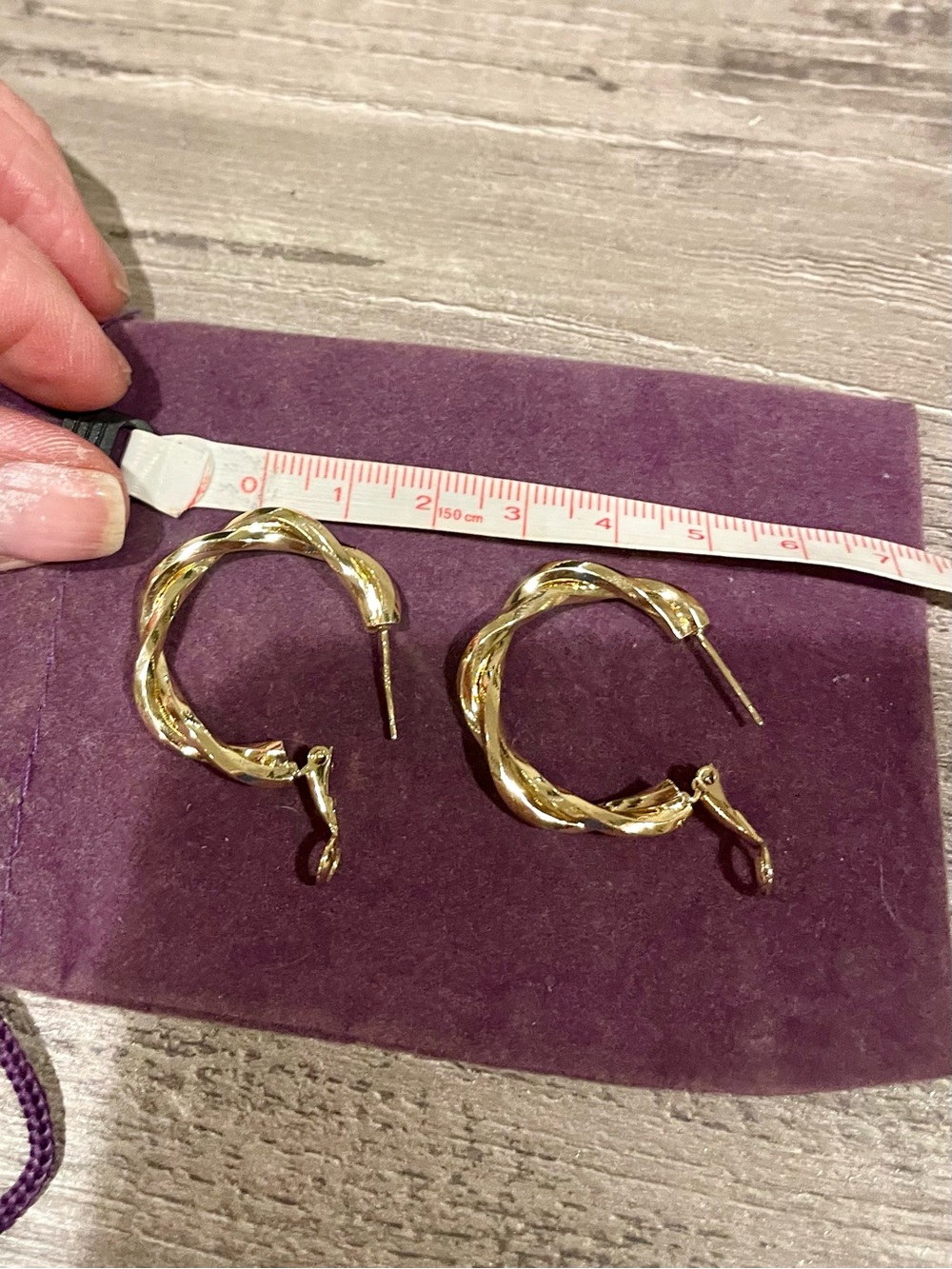 Gold Twisted Hoop Earrings - Women Jewelry